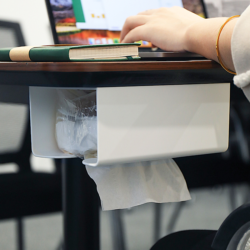 Multifunctional tissue box toilet paper box home living room napkin box punch-free desktop storage box roll paper box