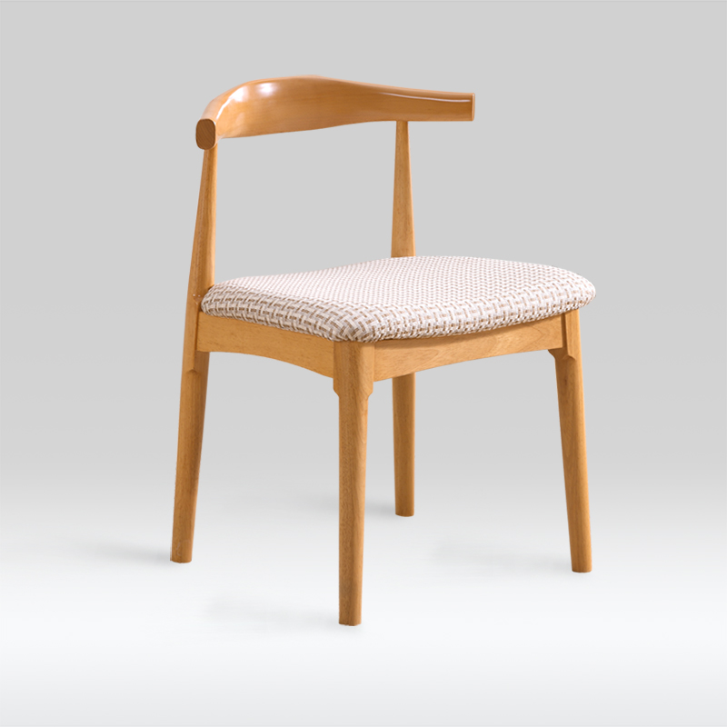Solid wood Nordic horn chair dining room home simple backrest desk modern chair fashion leisure chair European dining chair