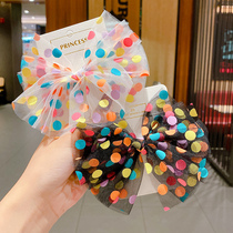 2020 Summer new children wave point bangs clip headwear girl hipster cute lady bow hair clip