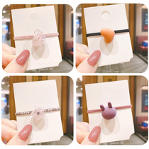 Korean children cute rabbit rubber band girl does not hurt hair tie hair ring headwear girl simple headline hair rope