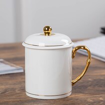 Office Cup teacup bone china cup ceramic cup ceramic with lid Cup business gilt LOGO custom printing