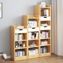 Bookshelf floor shelf home economy living room study simple slit narrow bookcase white storage cabinet