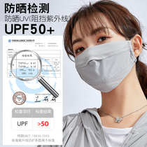 Ice silk sunscreen mask shading UV protection summer thin breathable driving mask goddess eye protection corner face mask male