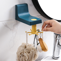 Kitchen shelf non-perforated rotatable adhesive hook rack spatula spoon kitchenware supplies Daquan of wall-mounted artifact