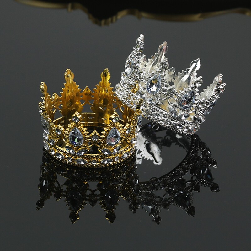 Crown Cake Decoration Crown Headpiece Hot-Selling Rhinestone Alloy Crown Hair Accessory Birthday Cake Dessert Table Decoration Crown Cake Decoration Crown Headpiece Hot-Selling Rhinestone Alloy Crown Hair Accessory Birthday Cake Dessert Table Decoration