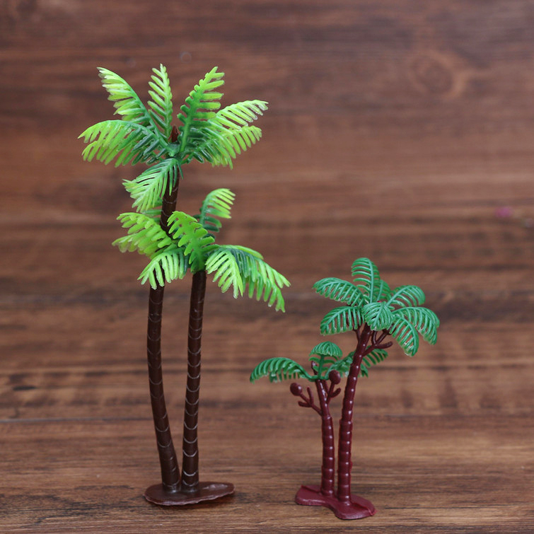 Birthday cake decoration accessories coconut tree card children scene baking decoration plug-in flag 50