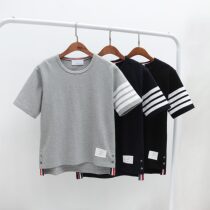 Childrens Tide brand TB summer new short sleeve men and women cotton round neck fashion casual handsome trend T-shirt set children