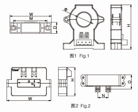 安科瑞AHKC-EKBA直流霍尔电流传感器4-20mA输出