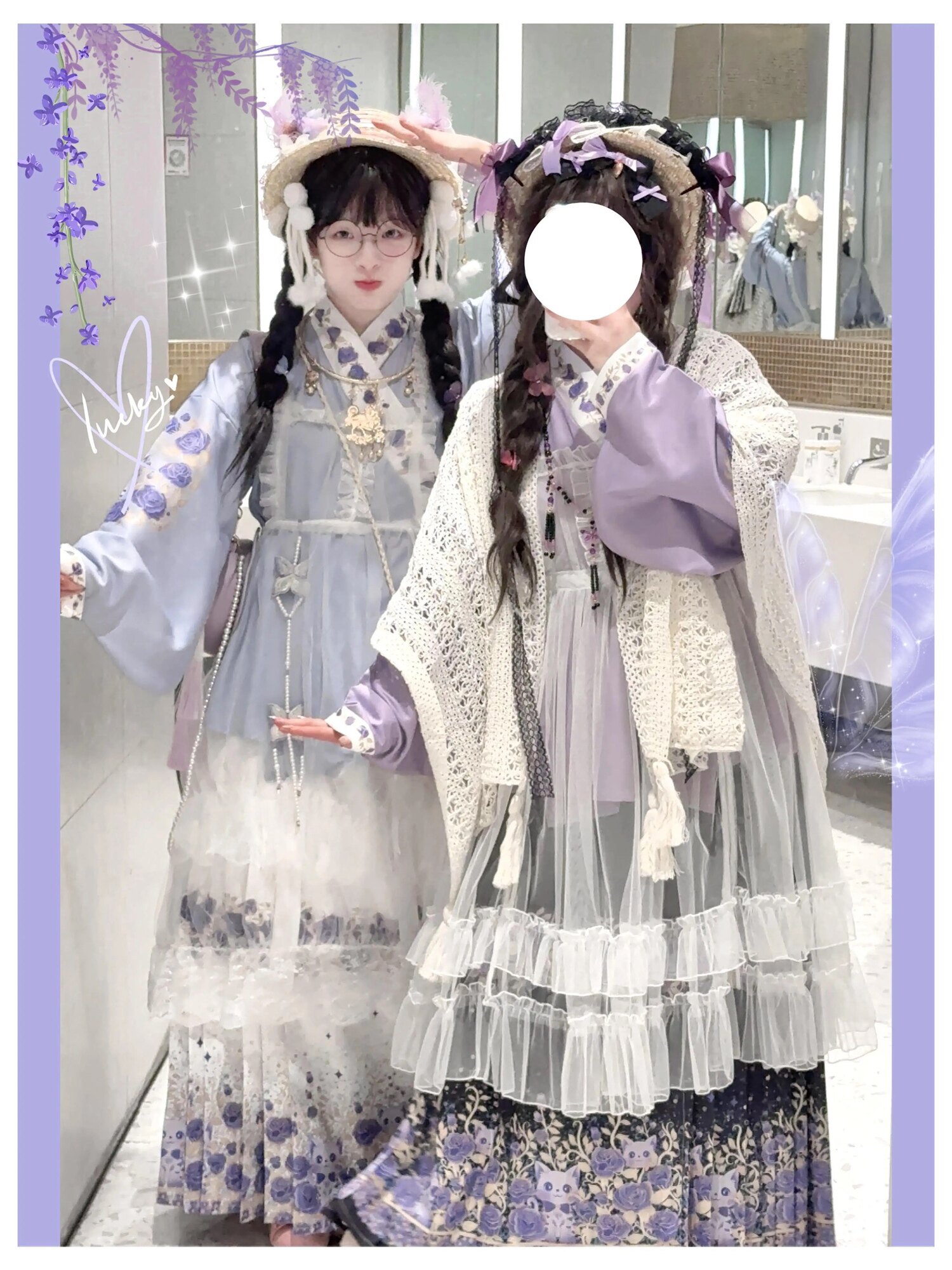 Китайцы одежда наборы 大码汉服女胖mm汉洋折衷水墨江山明制琵琶袖日常洛丽塔春秋套装