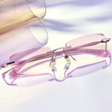 Gopa безрамные очки женская бриллиантовая пограничная граница миопийские очки изменить каркас без бесцветного кольца