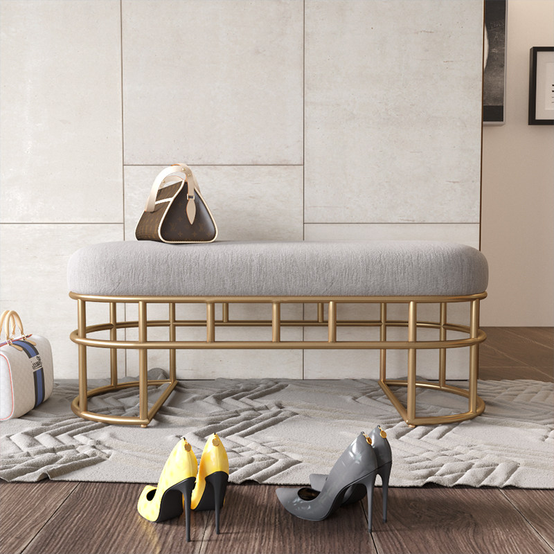 Bed tailstool minimalist Pedalling Cloakroom Cloth Art Clothing Shop Strip Bench Rectangular Fitting Room Sofa Changing Shoes stools