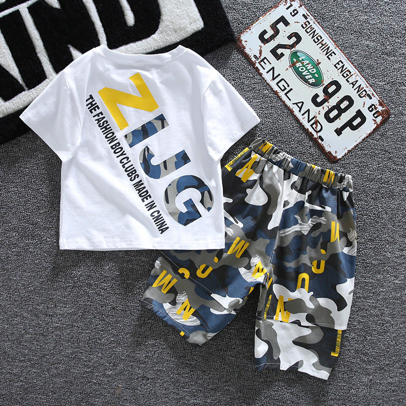 Tide children's wear boy set summer 2021 new children's summer wear baby foreign style short sleeves handsome thin summer