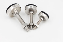 Anti-skid shockproof 304 stainless steel foot Cup adjustable rubber anchor screw fixed m12 mechanical m16 adjustment foot