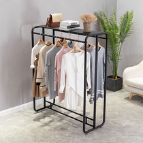 Clothing Store Middle Island Shelf Double Row Mens And Women Loading Bay Clothing Store Middle Show Shelf Floor Type Iron Art Hanging Hanger