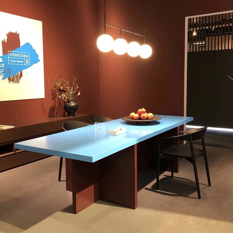 Elio Solid Wood Square Dopamine Color-Blocking Dining Table Designer Personalized Office Conference Table Minimalist Home Desk Elio Solid Wood Square Dopamine Color-Blocking Dining Table Designer Personalized Office Conference Table Minimalist Home Desk