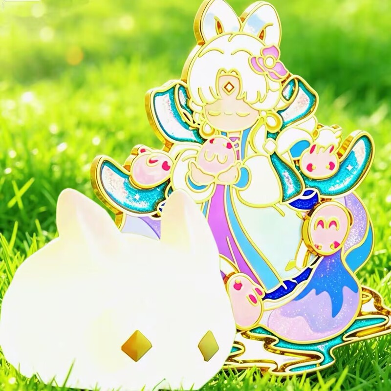 Light Encounter Rabbit Badge Princess Holding Keychain Pendant Princess Holding Badge Brand New Light Encounter Rabbit Badge Princess Holding Keychain Pendant Princess Holding Badge Brand New