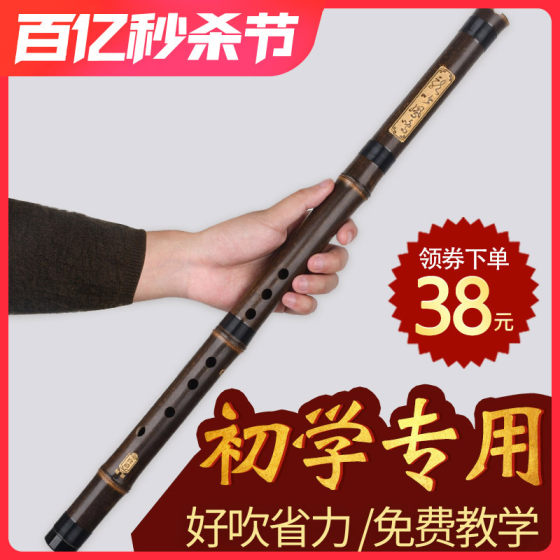 Hole flute purple bamboo professional high-end hole Xiao flute beginner entry zero basic flute musical instrument short Xiao ancient style eight-hole GF tune