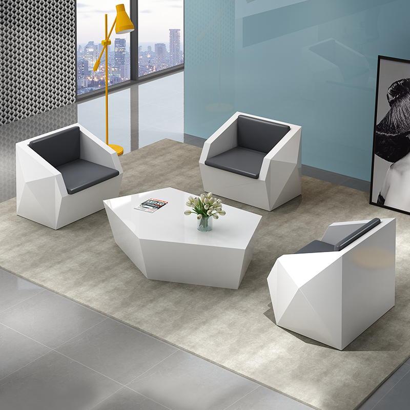 Piano lacquer that bake alien business visitor reception hall, office sofa sofa combination sofa sofa tea table negotiations