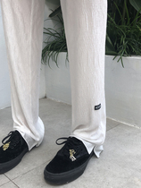 Beauty EIGHT SERIES loose and comfortable thin perspective pleated straight leggings childrens summer black and white