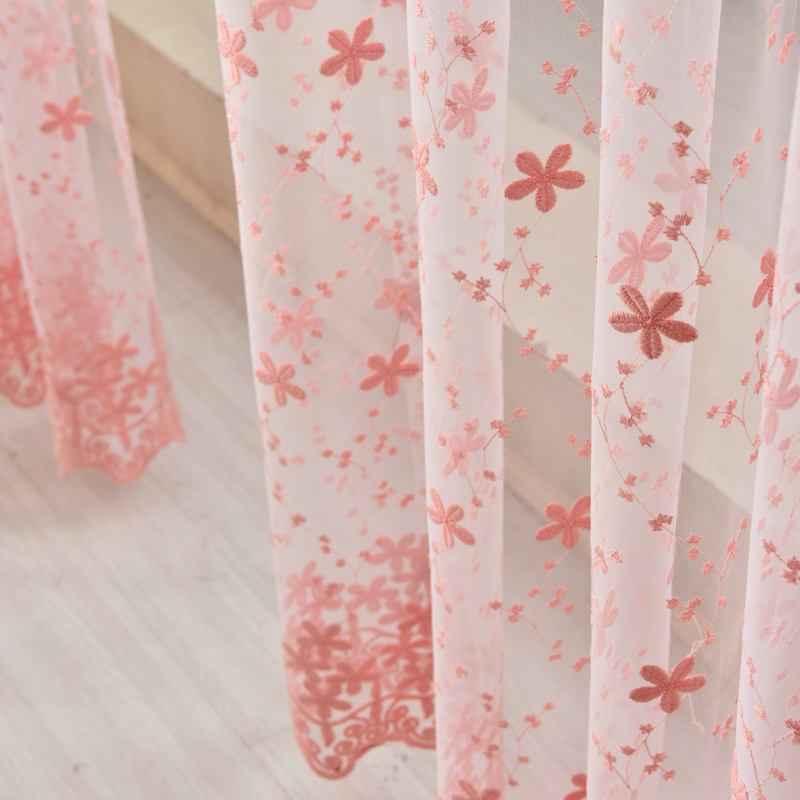 High-end modern Korean pastoral pastoral dresser dressing room bedroom balcony floating window curtain finished yarn yarn Q1