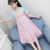 Girldress viền siêu fairy 12 tuổi cô gái mùa hè váy phong cách Trung Quốc váy trẻ em hoa anh đào Tang váy. 