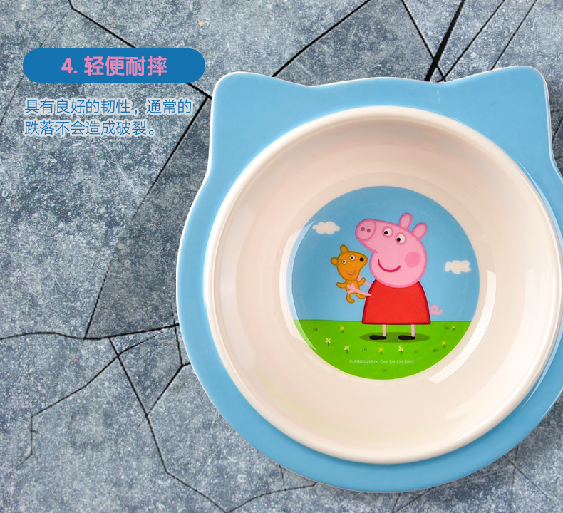 Năm và melamine bộ đồ ăn lợn Pecs trẻ em bộ đồ ăn loạt tấm lưới món ăn cup muỗng nĩa bé thực phẩm bổ sung loạt các