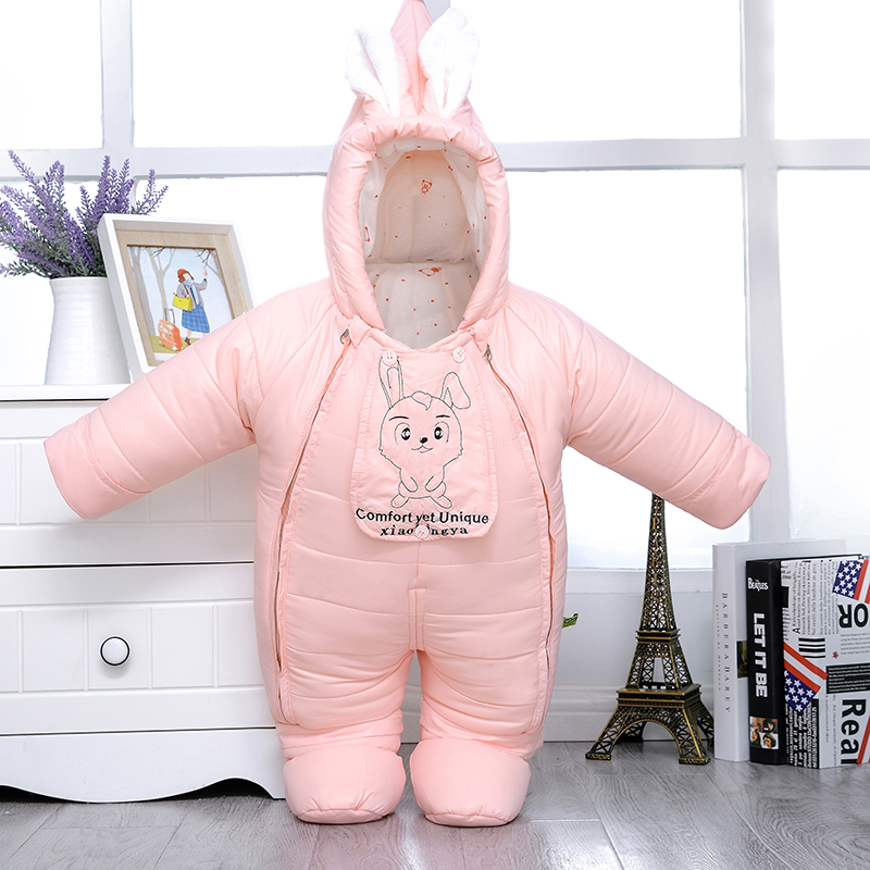 Quần áo sơ sinh cotton cho bé những chiếc áo khoác dày cho bé mùa đông ra ngoài để mặc quần áo độn bông bodysuit cho bé