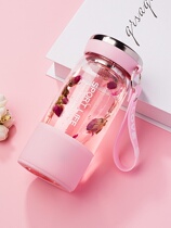 Water glass Womens new 2023 glass cups heat resistant and explosion resistant high temperature resistant high face value office tea cup anti-fall