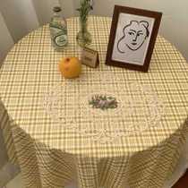 in view b yellow plaid 100 hitch table repicnic mat bugu art tea table cloth back sb photo tablectable cloth