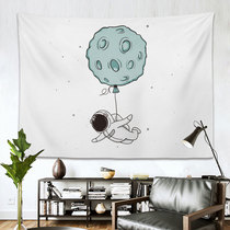 Starry Sky tapestry Nordic ins hanging cloth creative wall background decorative painting astronaut Net Red Anchor bedside hanging painting