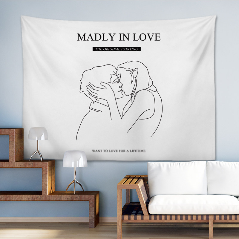 Original ins hanging cloth Decorative Background Creative Net Red Photo Princess Bed Dormitory Bedside Hanging Painting Teenage Girl's Heart Hanging Cloth