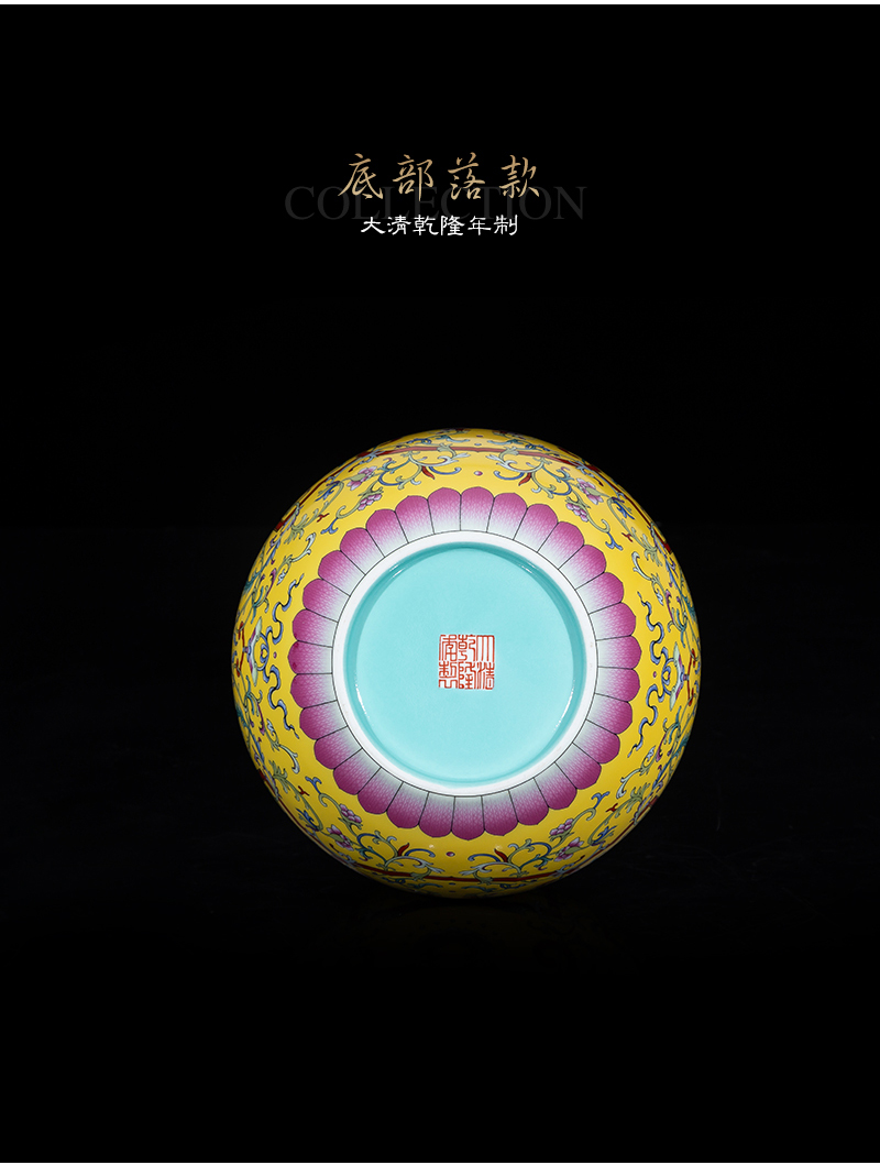 Jia lage jingdezhen ceramic vase YangShiQi pastel notes to live lines and name gourd bottle of China