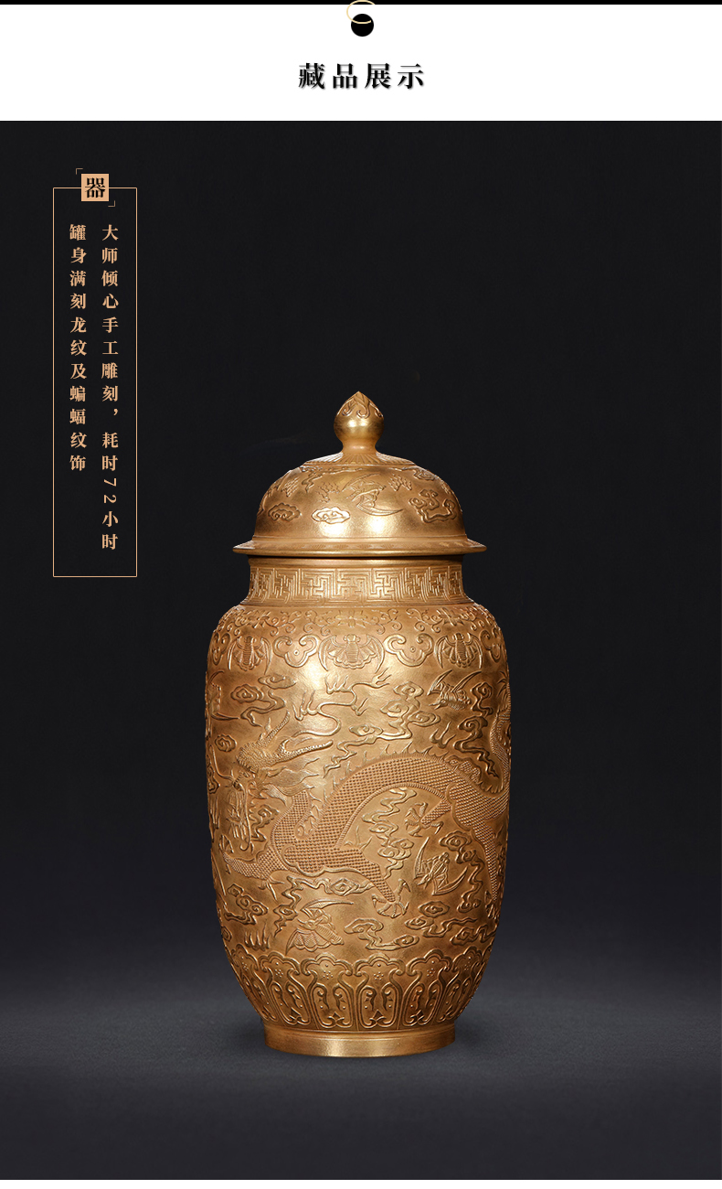 Jia lage Chinese jingdezhen ceramics YangShiQi gold vase furnishing articles sitting room adornment handicraft carving