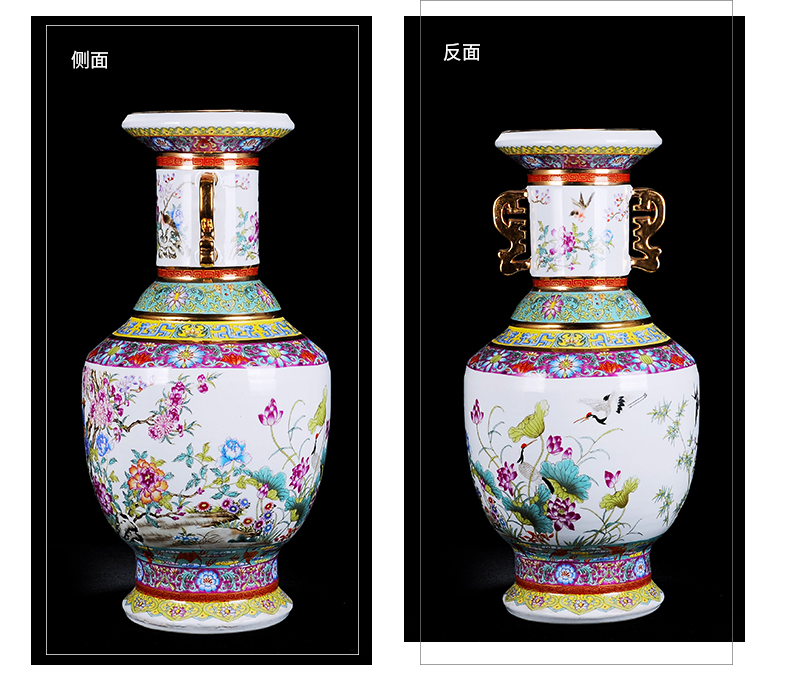 Jingdezhen ceramics imitation qianlong year imitation antique vase, the sitting room porch decoration crafts collection furnishing articles