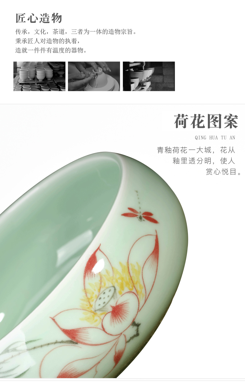 Jingdezhen ceramic water shallow tea wash to the writing brush washer ashtray sitting room, study the desktop furnishing articles furnishing articles functional ceramic jewelry