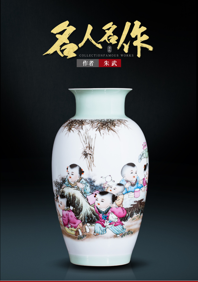 The Master of jingdezhen ceramics ceramic vases, landscape design of figure painting of flowers and gift collection decorative furnishing articles