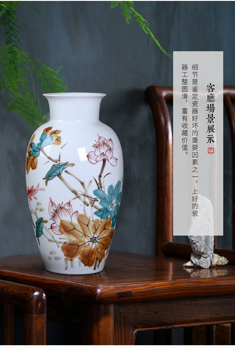 Jun hand - made master of jingdezhen ceramic plug-in dry vase painting drum home decoration TV ark, handicraft furnishing articles