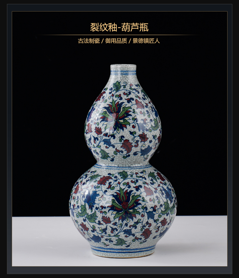 Archaize of jingdezhen ceramics up youligong of blue and white porcelain vase, general tank Chinese sitting room adornment is placed