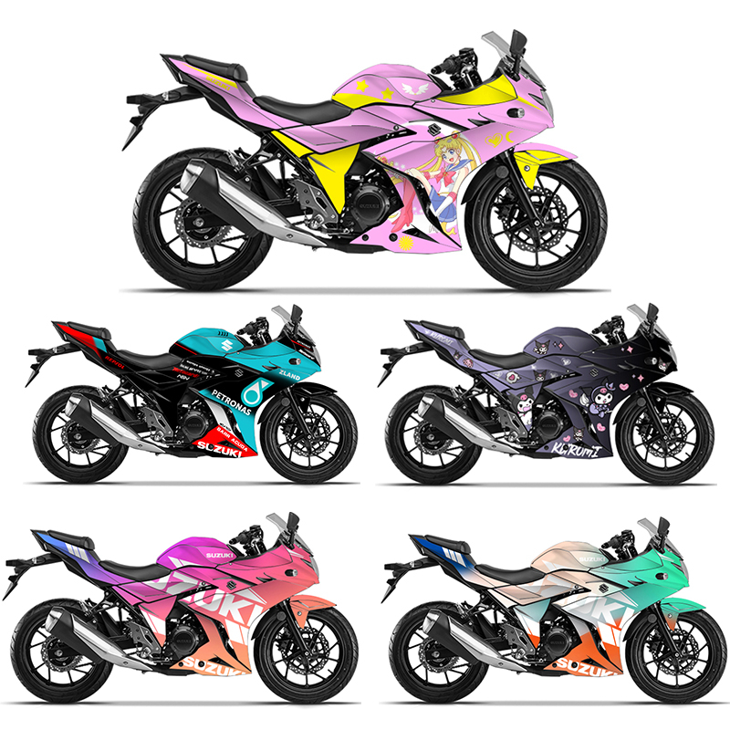 Applicable Suzuki GSX250R personality prints stickers full-car stickup to the loading body applid flower version flower customizable