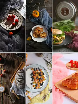 Retro old gauze ins photo props Joker tea towel food moon cake photo background cloth shooting decoration online shop photo setting decoration