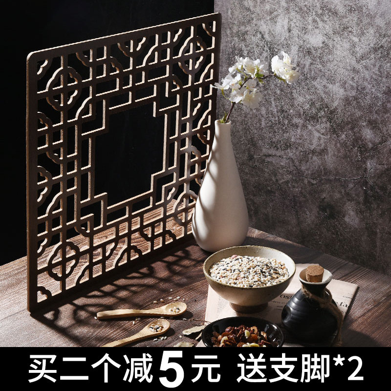 Retro Guangzhou Food Catering Photography Profile Manufacture of Light and Shadow Shoot Background Board Wood Fittings Cement Decoration Mid-Autumn Festival Mooncake Tea Leaf Porcelain