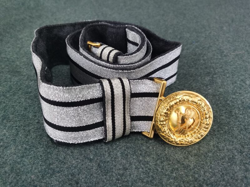 Early War German German Army Dress Belt Metal Wire Braided Brass Crown Belt Buckle