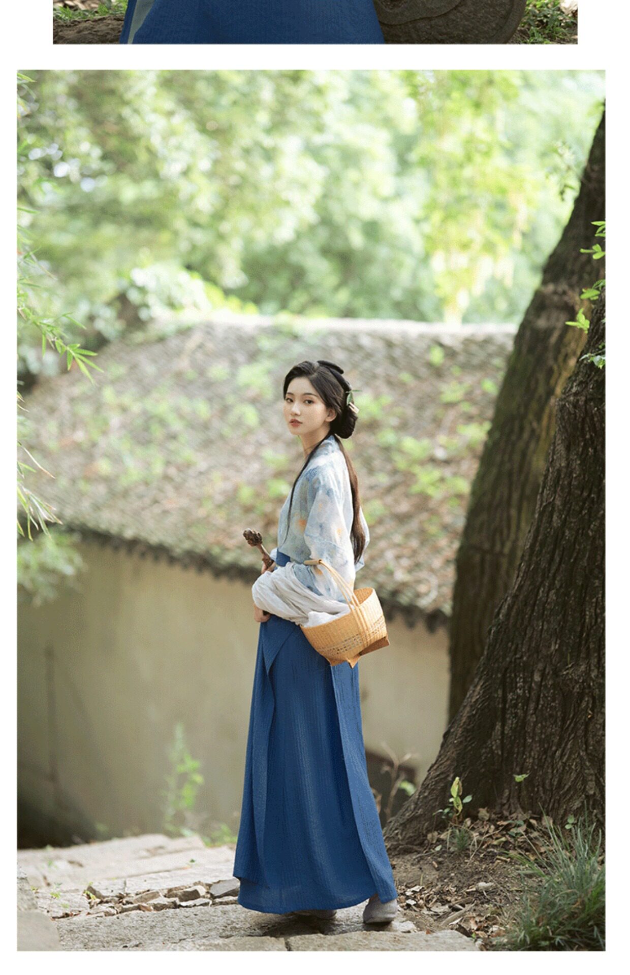 Китайцы одежда наборы 上雲樂 风定池 宋制汉服飞机袖两片裙旋裙日常原创国风女春夏现货