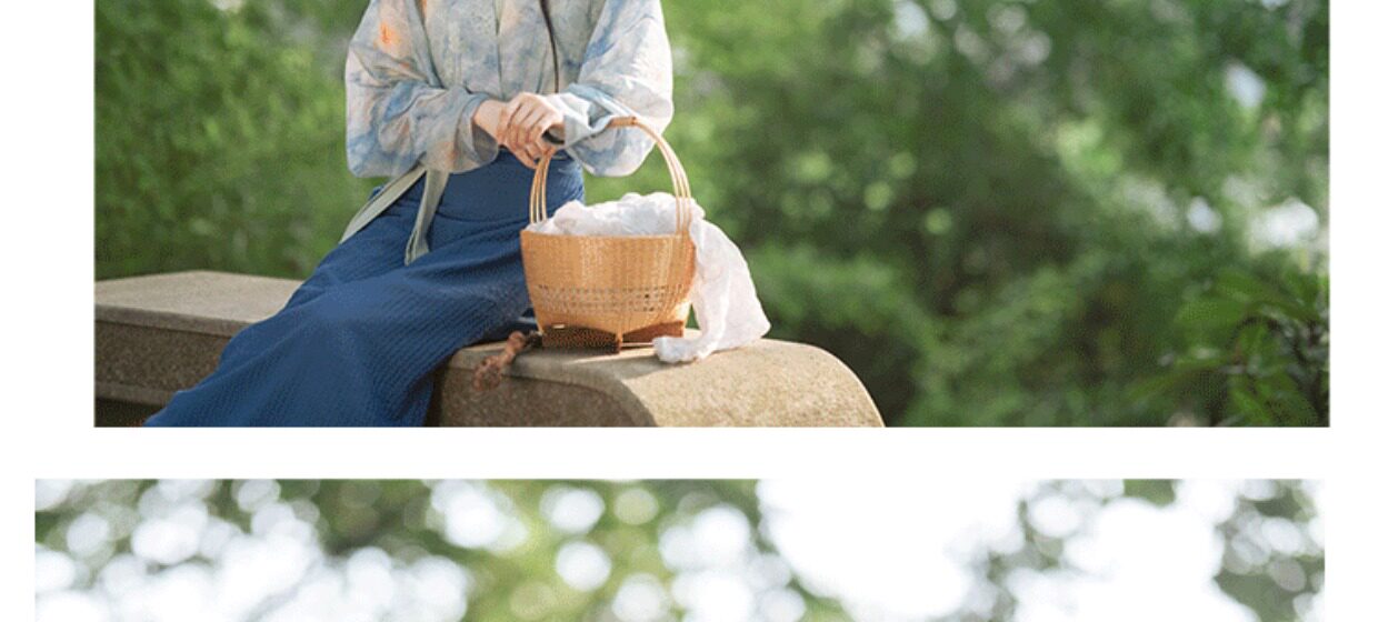 Китайцы одежда наборы 上雲樂 风定池 宋制汉服飞机袖两片裙旋裙日常原创国风女春夏现货