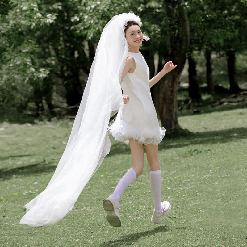 Wedding Registration Light Wedding Dress Engagement 2025 New Simple French Style Going-Out Dress Satin Travel Photography Women's Group Dance Short Skirt Wedding Registration Light Wedding Dress Engagement 2025 New Simple French Style Going-Out Dress Satin Travel Photography Women's Group Dance Short Skirt