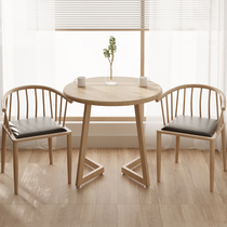 Nordic dining table 2 people 4 negotiation reception table chair coffee round table simple modern dining table chair combination home small apartment