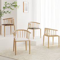 Tea chair backrest casual simple balcony coffee chair Nordic wrought iron dining chair home study bedroom computer stool