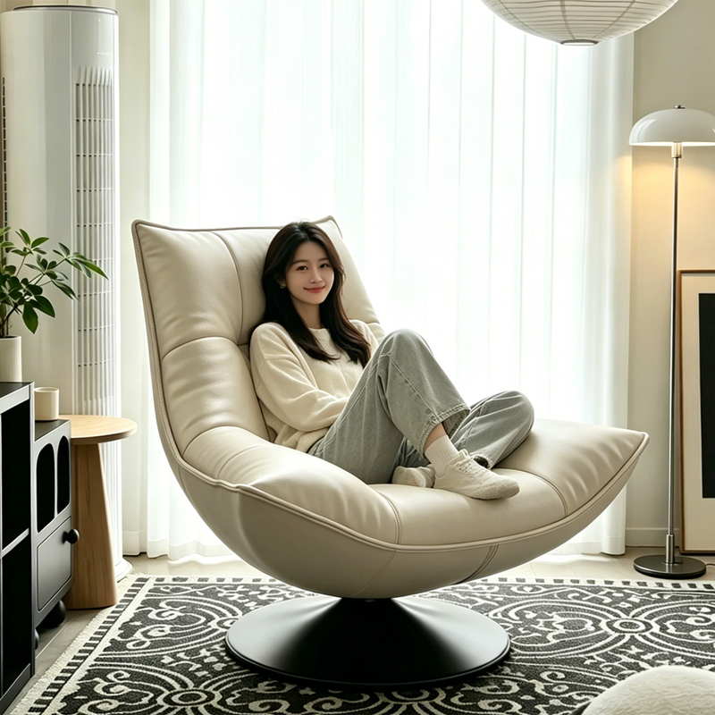 Lazy Sofa That Can Recline and Sleep, Nest Chair, Balcony Leisure Eggshell Chair, Living Room Single Sofa Chair, Swivel Leisure Chair