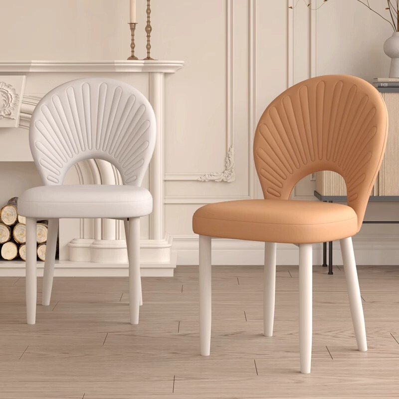Dining Chair for Home Use, Small Apartment Designer Leisure Chair, 2024 New Model, Modern Simple Light Luxury Cream Style Vanity Chair