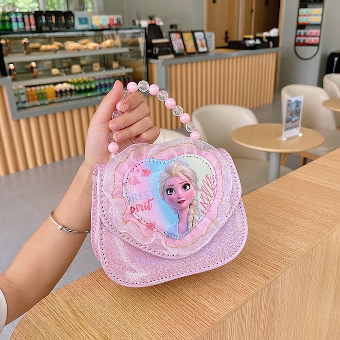 Pink bag Aisha princess messenger bag children's Frozen shoulder bag kindergarten girl Aisha's small bag